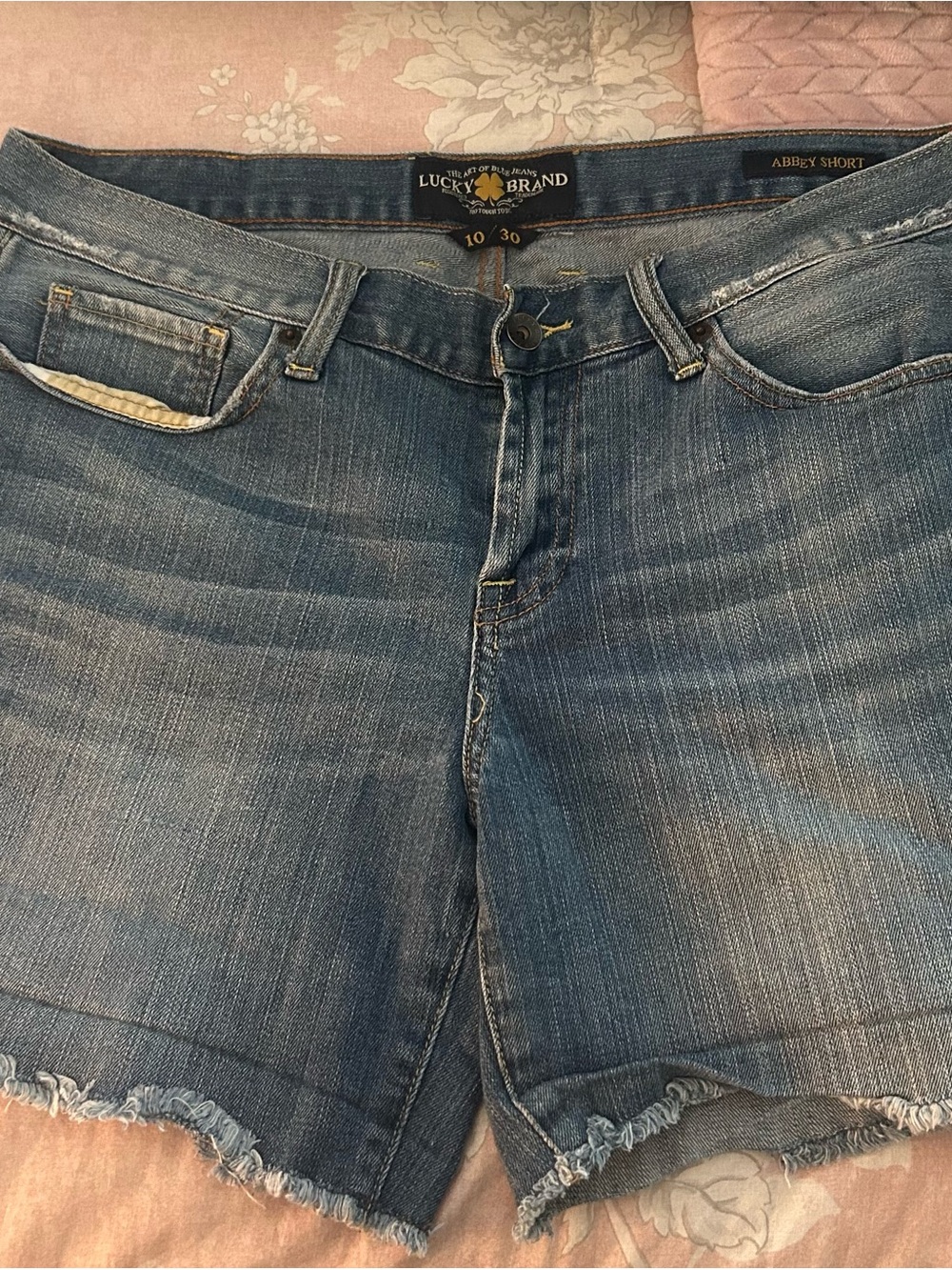 Lucky Brand Blue Washed Abbey Short Denim Shorts
